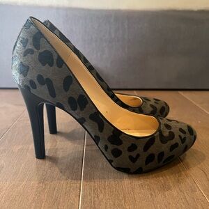 Jessica Simpson Myra GREY Combo Almond Toe Platform High Heels | NEVER WORN